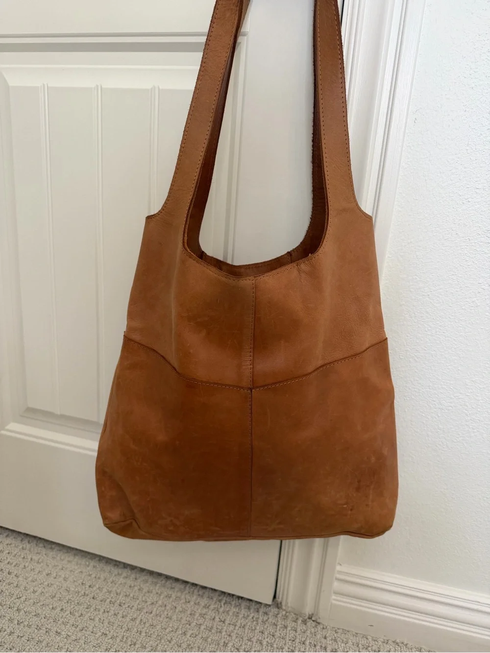 Sienna Brown Suede Hobo Shoulder Bag